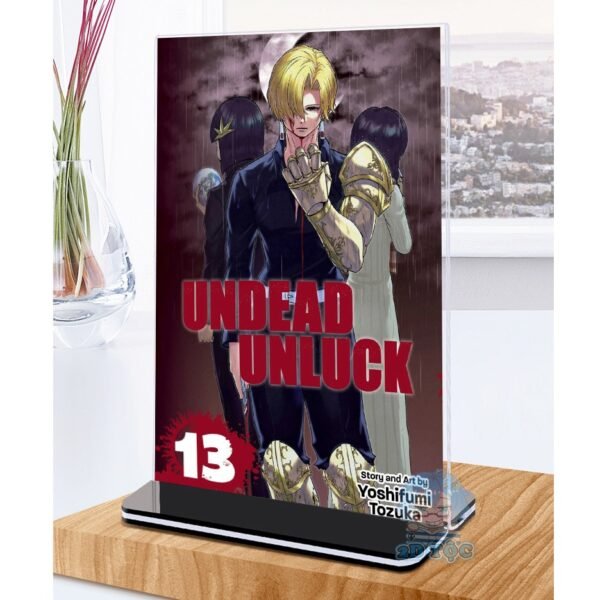 Khung ảnh Mica trong suốt Kích thước A4,A5 In hình Anime Manga Light Novel Undead Unluck đế lùa màu đen - 2D Tộc Shop