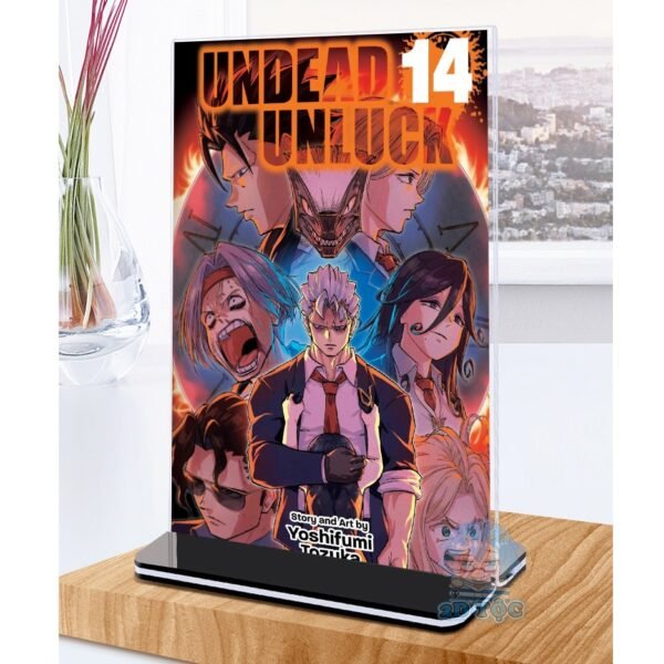 Khung ảnh Mica trong suốt Kích thước A4,A5 In hình Anime Manga Light Novel Undead Unluck đế lùa màu đen - 2D Tộc Shop