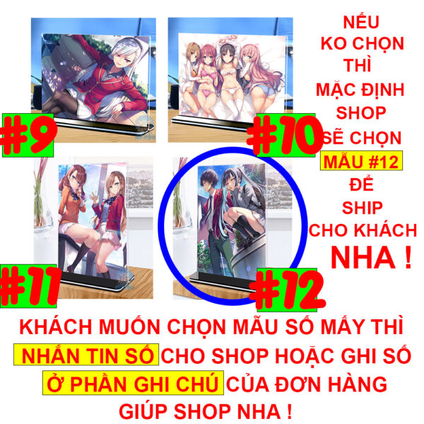 Khung ảnh Mica Kích thước A4,A5 In hình Anime Manga Light Novel Chào mừng đến lớp học đề cao thực lực (1) đế lùa màu đen