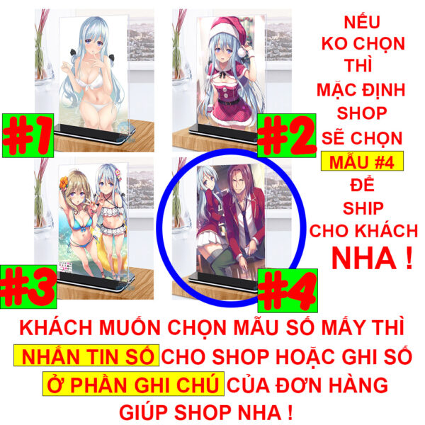 Khung ảnh Mica Kích thước A4,A5 In hình Anime Manga Light Novel Chào mừng đến lớp học đề cao thực lực (1) đế lùa màu đen