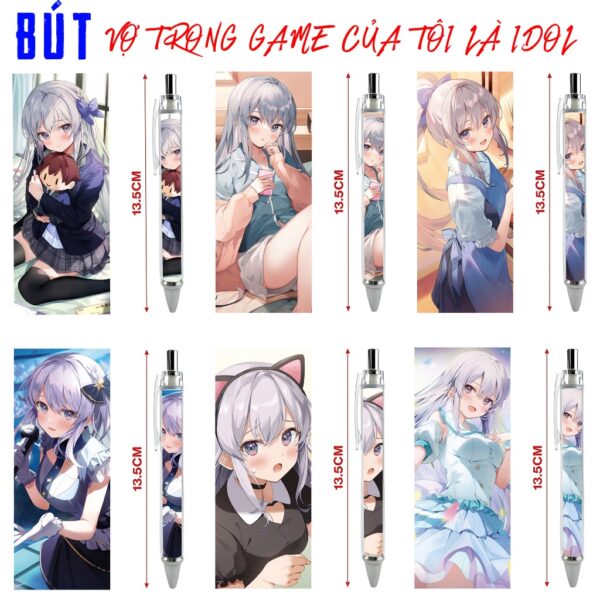 shopee-23156491115-1 Bút viết In hình Vợ Trong Game Của Tôi Là Idol Nổi Tiếng Ngoài Đời Hình in sắc nét - Bút Gel ngòi 0.5mm by 2D Tộc Shop