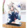 Khung ảnh Mica trong suốt Kích thước A4,A5 In hình Anime Manga Light Novel Gawr Gura Hololive (1) đế lùa màu đen