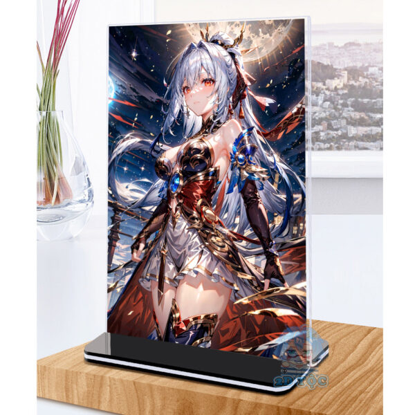 shopee-23180975685-7 Khung ảnh Mica trong suốt Kích thước A4,A5 In hình Anime Manga Light Novel Jingliu Game Honkai: Star Rail đế lùa màu đen
