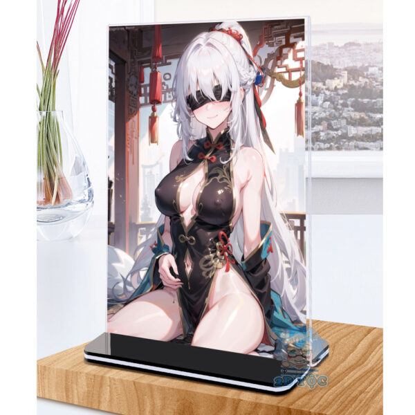 shopee-23180975685-8 Khung ảnh Mica trong suốt Kích thước A4,A5 In hình Anime Manga Light Novel Jingliu Game Honkai: Star Rail đế lùa màu đen