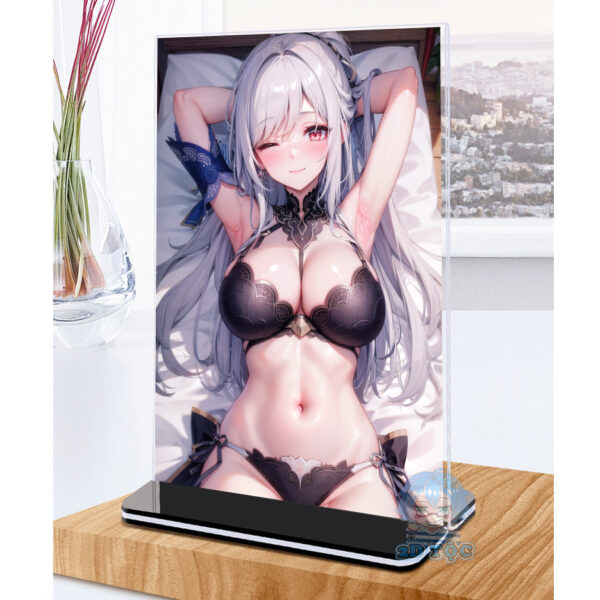 shopee-23180975685-9 Khung ảnh Mica trong suốt Kích thước A4,A5 In hình Anime Manga Light Novel Jingliu Game Honkai: Star Rail đế lùa màu đen