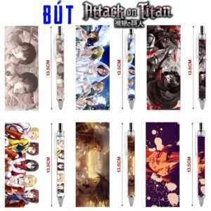 Bút viết In hình Attack On Titan Đại Chiến Titan - Hình in sắc nét - Bút Gel ngòi 0.5mm by 2D Tộc Shop