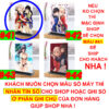 Khung ảnh Mica trong suốt Kích thước A4,A5 In hình Anime Manga Light Novel Lycoris Recoil (1) đế lùa màu đen