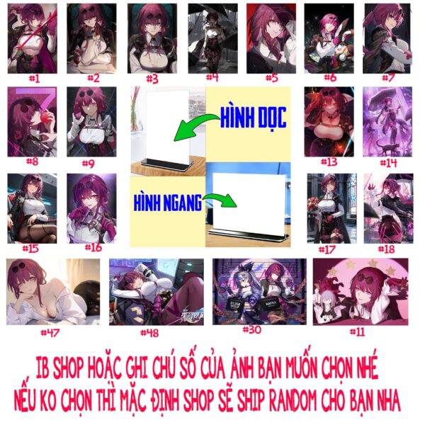 Tổng hợp Poster Postcard Móc khóa Standee Khung ảnh Bút Kafka Game Honkai: Star Rail - 2D Tộc Shop