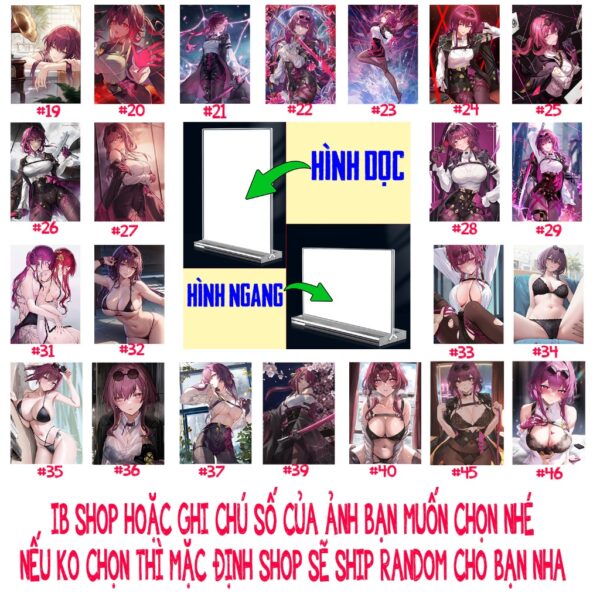 Tổng hợp Poster Postcard Móc khóa Standee Khung ảnh Bút Kafka Game Honkai: Star Rail - 2D Tộc Shop