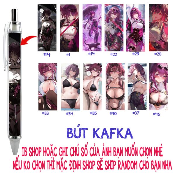 Tổng hợp Poster Postcard Móc khóa Standee Khung ảnh Bút Kafka Game Honkai: Star Rail - 2D Tộc Shop