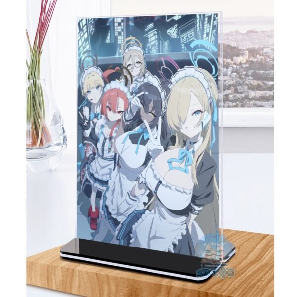 Khung ảnh Mica trong suốt Kích thước A4,A5 In hình Anime Manga Light Novel Tổng Hợp Blue Archive (1) đế đen 2D Tộc Shop