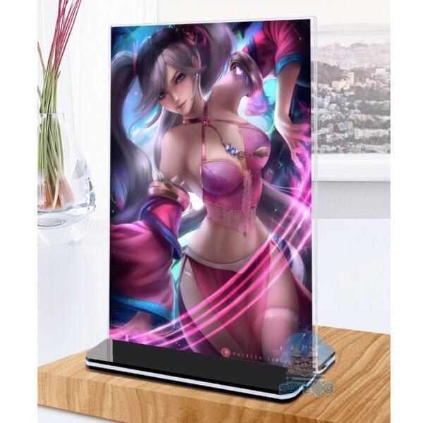 Khung ảnh Mica trong suốt Kích thước A4,A5 In hình Game Liên Minh Huyền Thoại (1) League of Legends đế lùa đen - 2D Shop