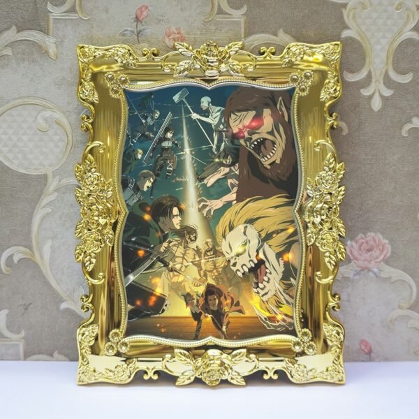 Khung Ảnh Treo Tường, Để Bàn 10x15, 13x18, A5, A4, A3 Mặt Mica Attack On Titan Đại Chiến Titan - kèm chân đế/Đinh 3 chân