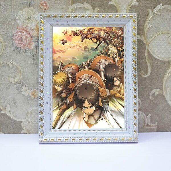 Khung Ảnh Treo Tường, Để Bàn 10x15, 13x18, A5, A4, A3 Mặt Mica Attack On Titan Đại Chiến Titan - kèm chân đế/Đinh 3 chân