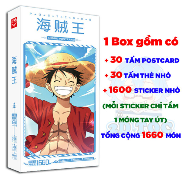 Hộp ảnh 786 - 1660 cái  Postcard LOMO Sticker Anime Manga Light Novel One Piece Đảo Hải tặc - Hộp ảnh LOMO 2D Tộc Shop