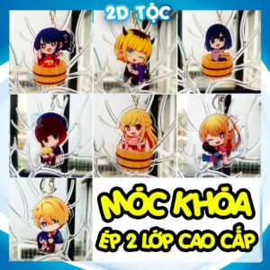 shopee-23443656302-1 Móc Khóa Mica Trong Suốt Ép 2 Lớp cao cấp Anime Manga Oshi no Ko – Phụ Kiện Anime By 2D Tộc Shop
