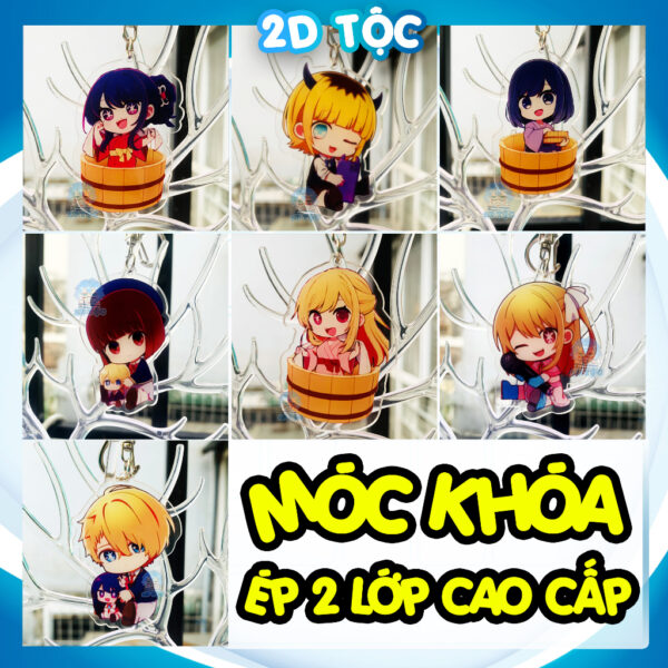 Móc Khóa Mica Trong Suốt Ép 2 Lớp cao cấp Anime Manga Oshi no Ko  – Phụ Kiện Anime By 2D Tộc Shop