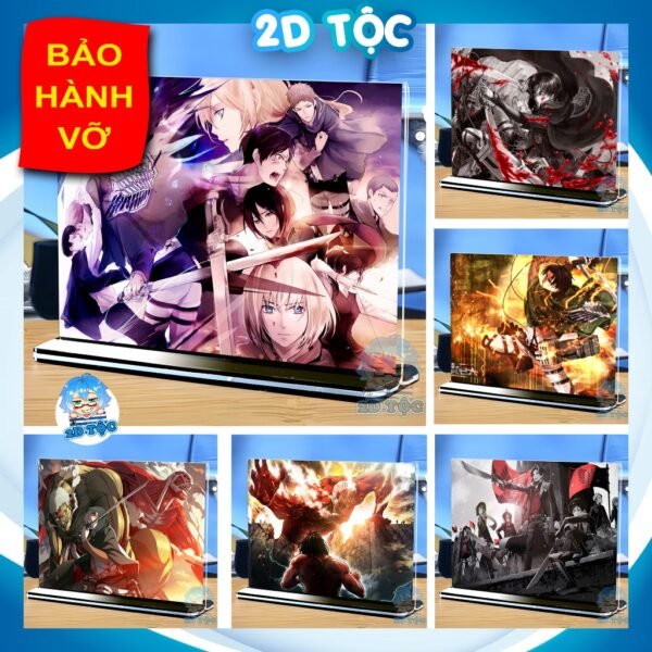Khung ảnh Mica trong suốt Kích thước A4,A5 In hình Anime Manga Light Novel Anime Manga Đại Chiến Titan đế lùa màu đen