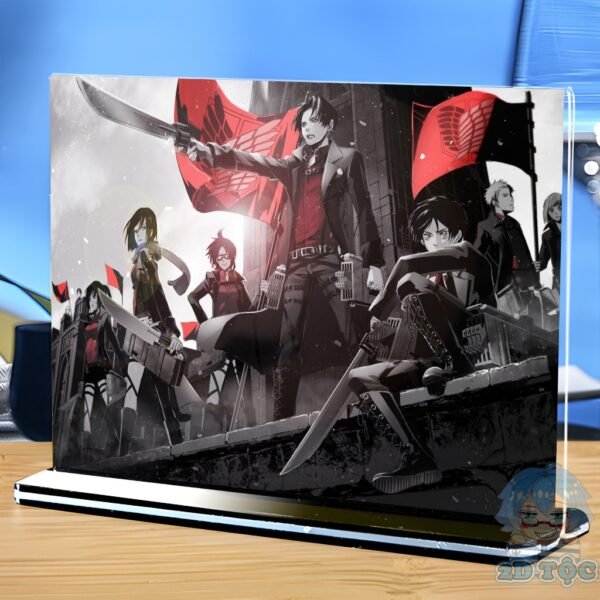 Khung ảnh Mica trong suốt Kích thước A4,A5 In hình Anime Manga Light Novel Anime Manga Đại Chiến Titan đế lùa màu đen