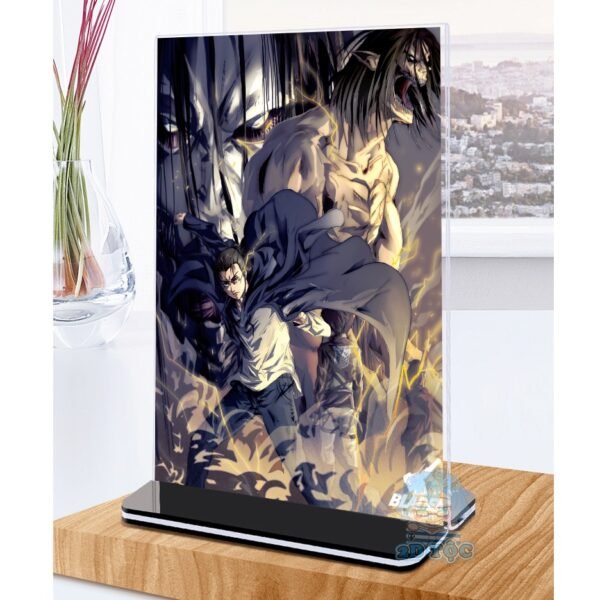 Khung ảnh Mica trong suốt Kích thước A4,A5 In hình Anime Manga Light Novel Anime Manga Đại Chiến Titan đế lùa màu đen