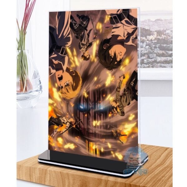 Khung ảnh Mica trong suốt Kích thước A4,A5 In hình Anime Manga Light Novel Anime Manga Đại Chiến Titan đế lùa màu đen