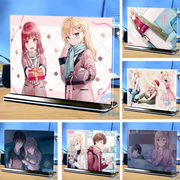 Khung ảnh Mica trong suốt Kích thước A4,A5 In hình Anime Manga Light Novel Sống Cùng Em Kế Gimai Seikatsu đế lùa màu đen