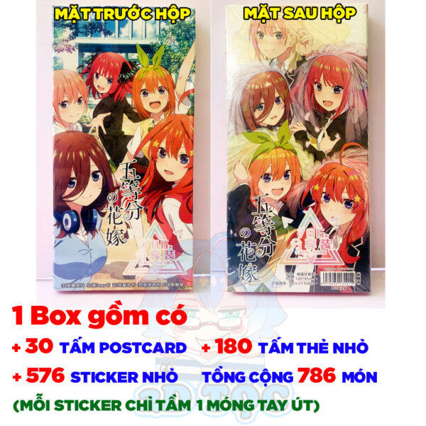 Hộp ảnh 521-786 cái Postcard LOMO Sticker Anime Manga Light Novel Nhà có 5 nàng dâu GOTOUBUN NO HANAYOME - 2D Tộc Shop