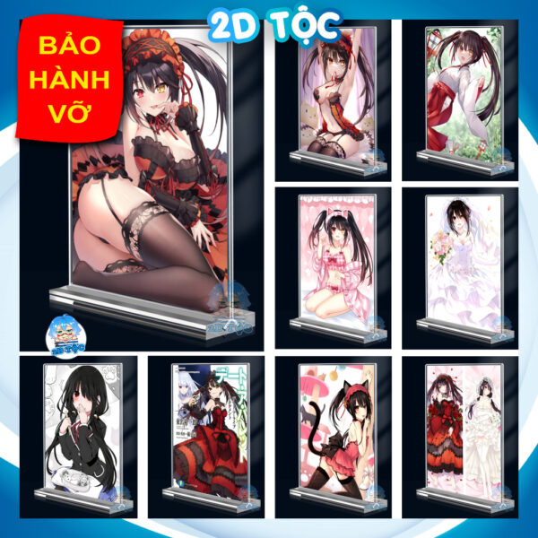 Khung ảnh Mica trong suốt Kích thước A4,A5 In hình Tokisaki Kurumi (1) Anime Manga Date A Live đế lùa dày trong suốt