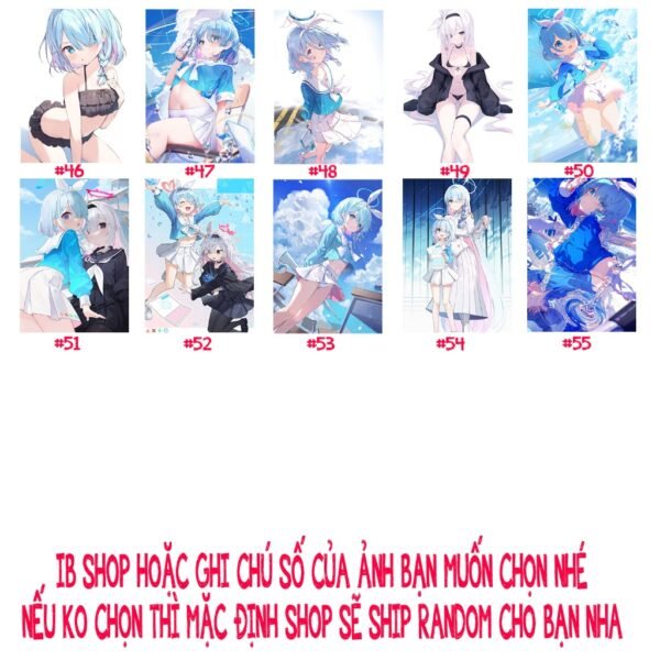Khung Ảnh Treo Tường, Để Bàn 10x15,13x18,A5,A4,A3 Mặt Mica Arona Plana (1) Game Blue Archive - kèm chân đế/Đinh 3 chân
