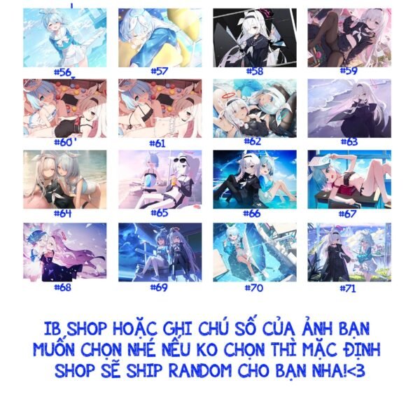 Khung Ảnh Treo Tường, Để Bàn 10x15,13x18,A5,A4,A3 Mặt Mica Arona Plana (1) Game Blue Archive - kèm chân đế/Đinh 3 chân