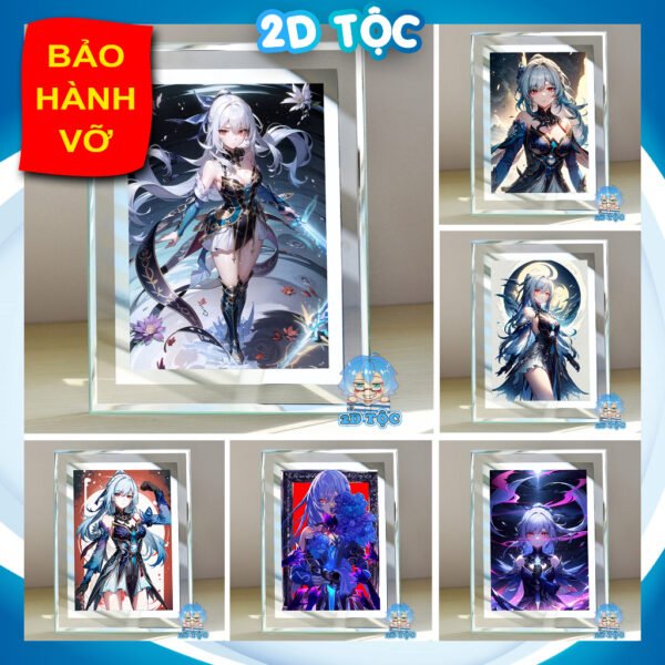 Khung ảnh kính Jingliu Kính Lưu Game Honkai: Star Rail kích thước A4 A5 13x18 by 2D Tộc Shop