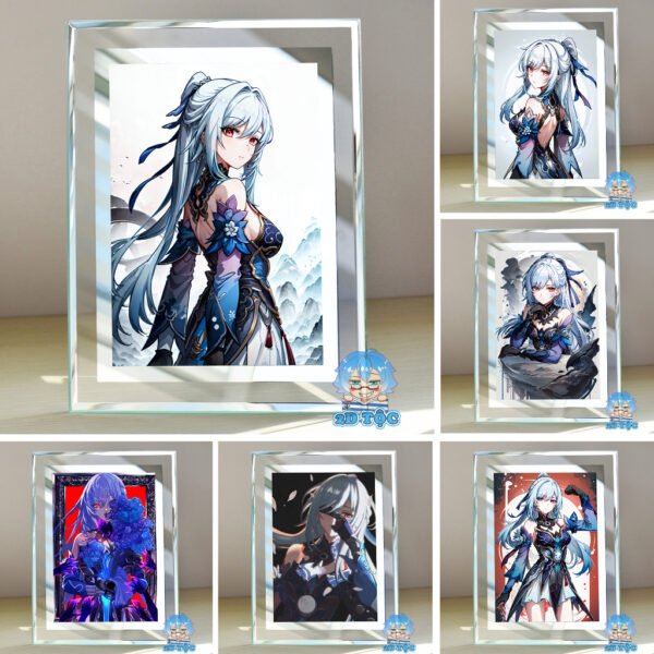 Khung ảnh kính Jingliu Kính Lưu Game Honkai: Star Rail kích thước A4 A5 13x18 by 2D Tộc Shop
