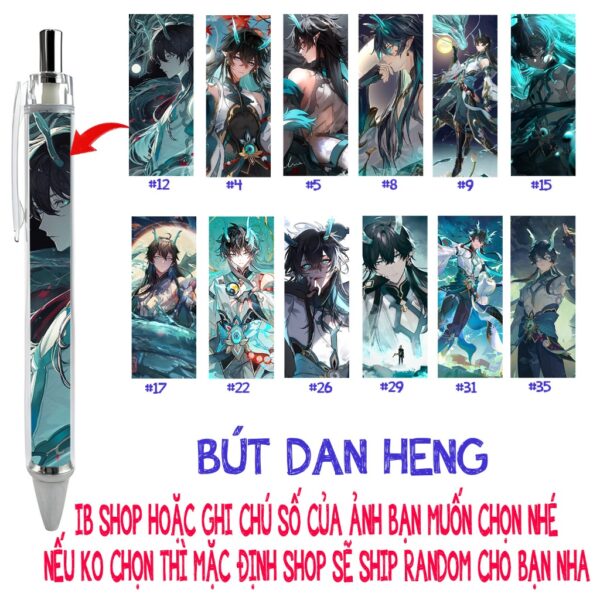 shopee-23656303696-2 Tổng hợp Poster Postcard Móc khóa Standee Khung ảnh Bút Dan Heng Ẩm Nguyệt Game Honkai: Star Rail - 2D Tộc Shop
