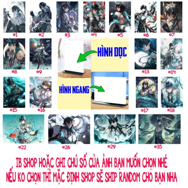 shopee-23656303696-3 Tổng hợp Poster Postcard Móc khóa Standee Khung ảnh Bút Dan Heng Ẩm Nguyệt Game Honkai: Star Rail - 2D Tộc Shop