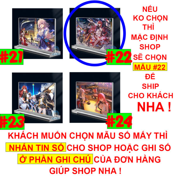 Khung ảnh Mica trong suốt Kích thước A4,A5 In hình Kafka, Silver Wolf Game Honkai: Star Rail (1) đế lùa dày trong suốt