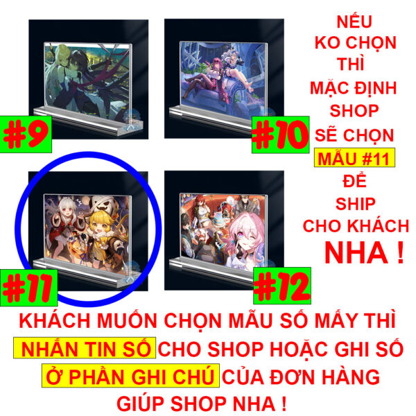 Khung ảnh Mica trong suốt Kích thước A4,A5 In hình Kafka, Silver Wolf Game Honkai: Star Rail (1) đế lùa dày trong suốt