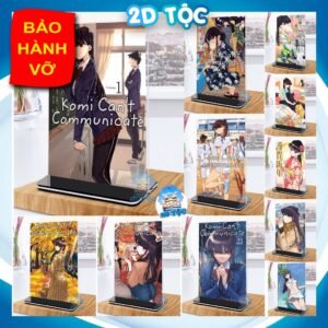 Khung ảnh Mica trong suốt Kích thước A4,A5 In hình Anime Manga Light Novel Komi Nữ Thần Sợ Giao Tiếp đế lùa màu đen