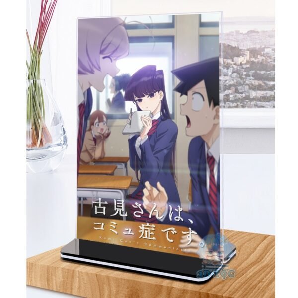 Khung ảnh Mica trong suốt Kích thước A4,A5 In hình Anime Manga Light Novel Komi Nữ Thần Sợ Giao Tiếp đế lùa màu đen