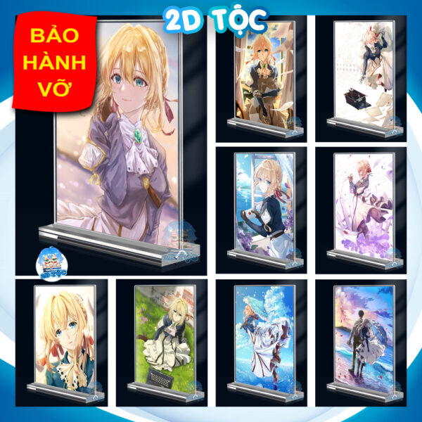 Khung ảnh Mica trong suốt Kích thước A4,A5 In hình Anime Manga Light Novel Violet Evergarden (1) đế lùa dày trong suốt