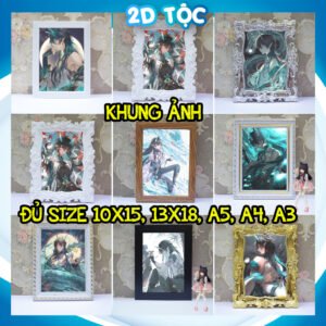 Khung Ảnh Treo Tường, Để Bàn 10x15, 13x18, A5, A4, A3 Mặt Mica Dan Heng Ẩm Nguyệt Game Honkai: Star Rail - kèm chân đế