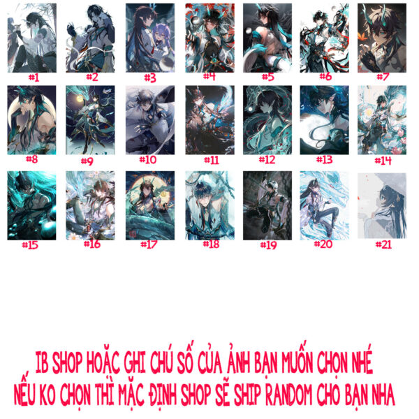 Khung Ảnh Treo Tường, Để Bàn 10x15, 13x18, A5, A4, A3 Mặt Mica Dan Heng Ẩm Nguyệt Game Honkai: Star Rail - kèm chân đế