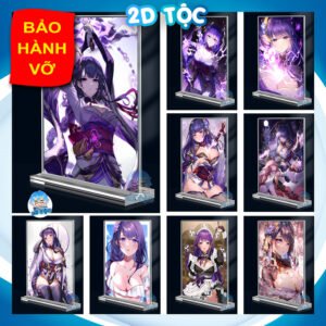 shopee-23767868787-1 Khung ảnh Mica trong suốt Kích thước A4,A5 In hình Raiden Shogun Game Genshin Impact (1) đế lùa dày trong suốt