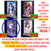 Khung ảnh Mica trong suốt Kích thước A4,A5 In hình Raiden Shogun Game Genshin Impact (1) đế lùa dày trong suốt