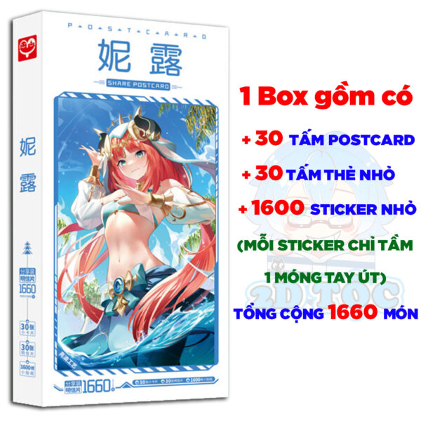 Hộp ảnh 340-1660 cái Postcard LOMO Sticker Nilou Game Genshin Impact - Hộp ảnh LOMO 2D Tộc Shop