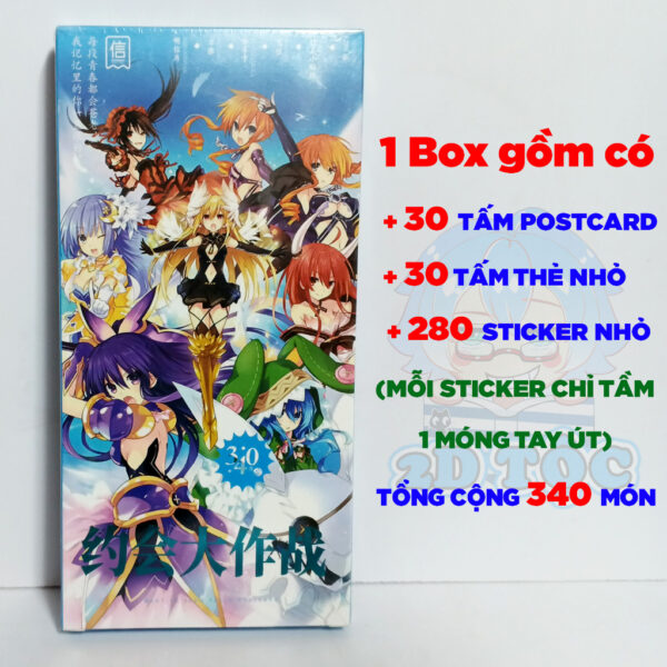 Hộp ảnh 340-1660 cái Postcard LOMO Sticker Anime Manga Light Novel Date A Live - Hộp ảnh LOMO 2D Tộc Shop