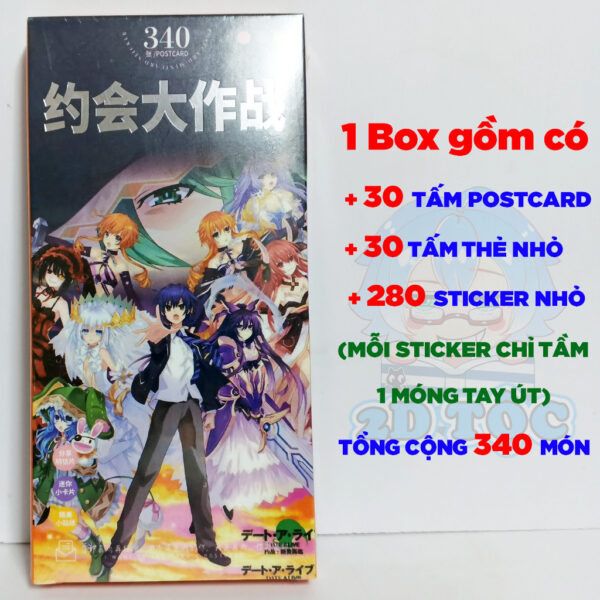 Hộp ảnh 340-1660 cái Postcard LOMO Sticker Anime Manga Light Novel Date A Live - Hộp ảnh LOMO 2D Tộc Shop