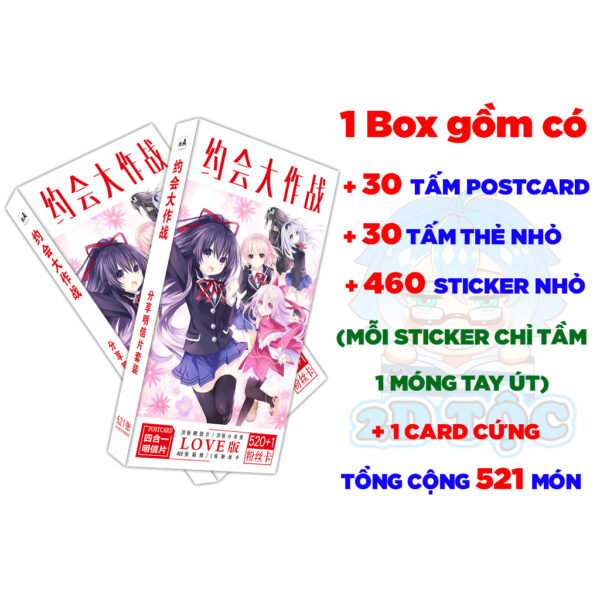 Hộp ảnh 340-1660 cái Postcard LOMO Sticker Anime Manga Light Novel Date A Live - Hộp ảnh LOMO 2D Tộc Shop