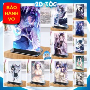 Khung ảnh Mica trong suốt Kích thước A4,A5 In hình Kochou Shinobu (1) Anime Manga Kimetsu No Yaiba đế lùa màu đen