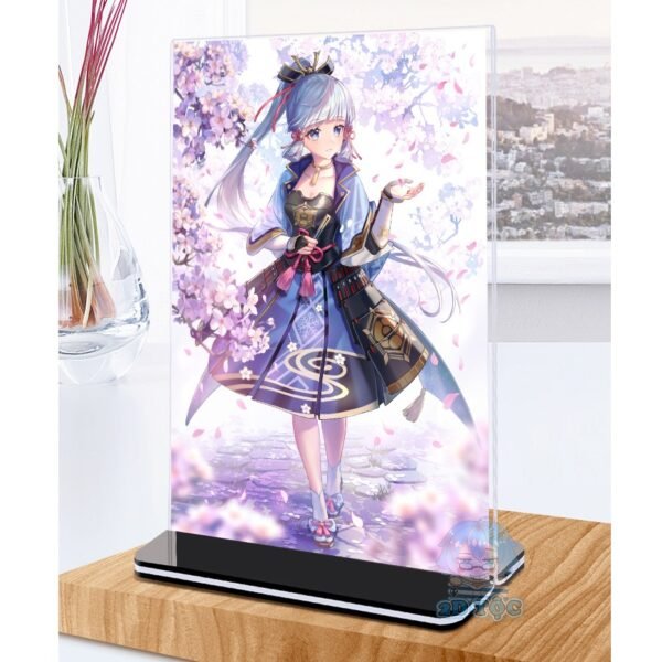 Khung ảnh Mica trong suốt Kích thước A4,A5 In hình Kamisato Ayaka Game Genshin Impact đế lùa màu đen - 2D Tộc Shop