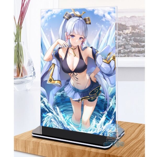 Khung ảnh Mica trong suốt Kích thước A4,A5 In hình Kamisato Ayaka Game Genshin Impact đế lùa màu đen - 2D Tộc Shop